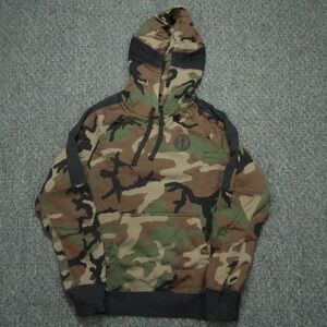 Dallas Mavericks Hoodie Mens Small Brown Green Camo Nike Pullover Pockets NBA